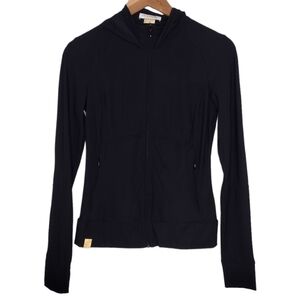 Monreal London Women's Black Full Zipper Active Athletic Long Sleeve Jacket Sz M